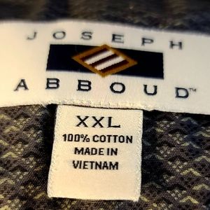 Joseph Abboud Men's Size XXL Blue Plaid Button Up